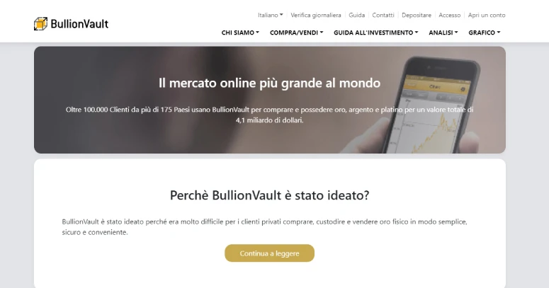 App per investire BullionVault