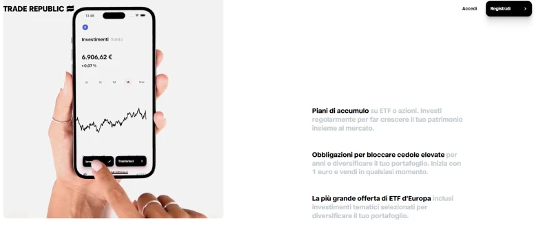 Trade Republic app per investire