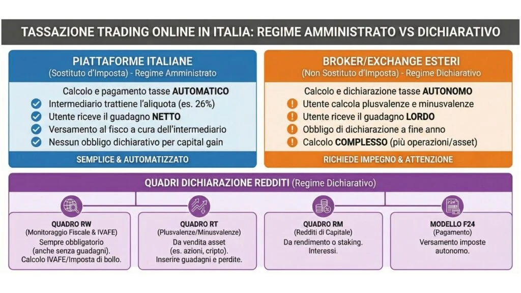Infografica tassazione sul trading online
