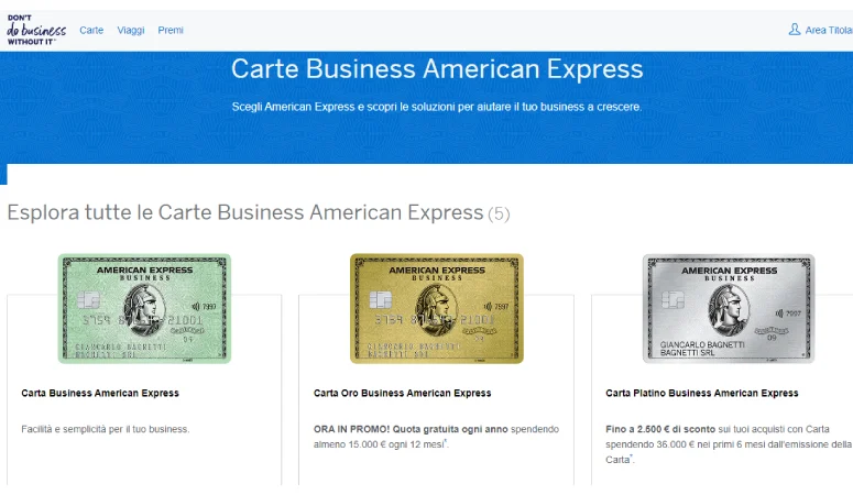 Carte Business AmEx