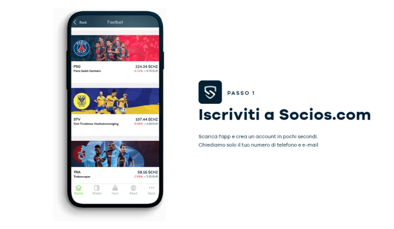 Come aprire un account Socios.com