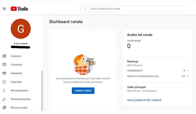 Login YouTube Studio