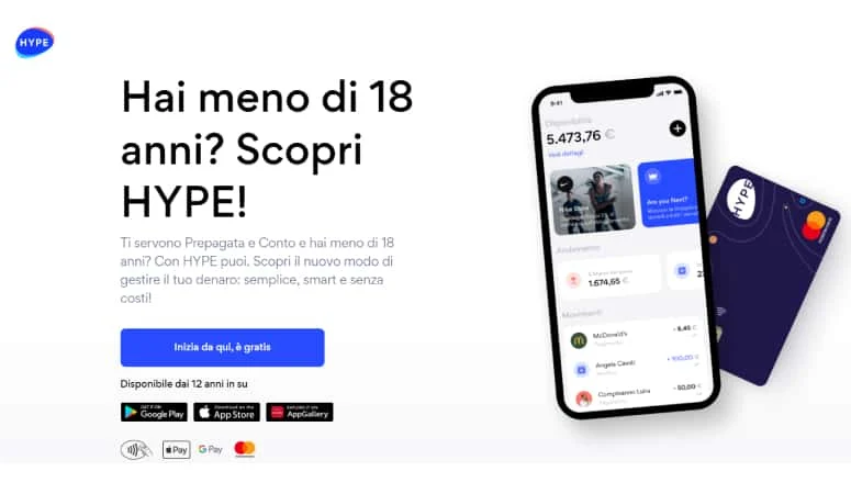 Carta per minori Hype