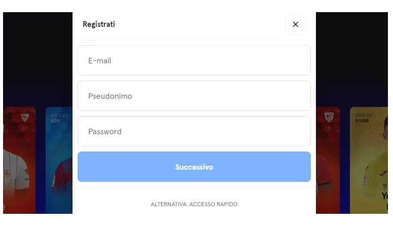 Sorare registrazione