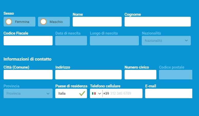 Carta YOU registrazione