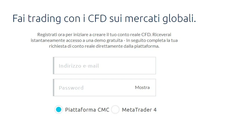 CMC Markets registrazione
