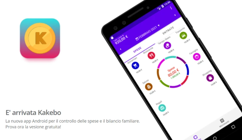 app per gestire il bilancio personale: Kakebo