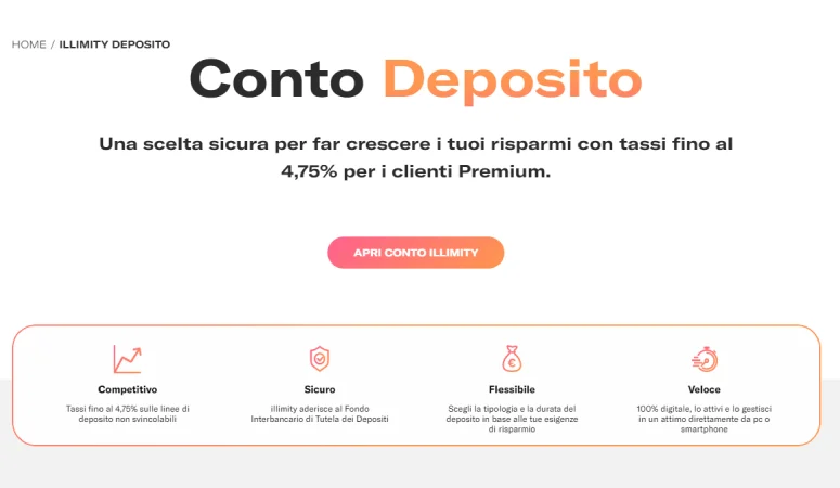 Conto deposito illimity Bank