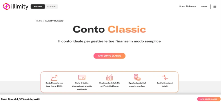 illimity conto classic