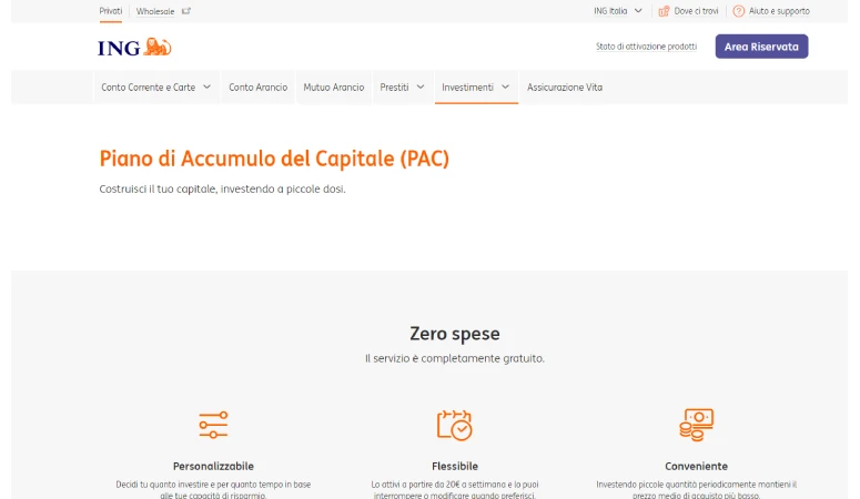 Piano di accumulo ING