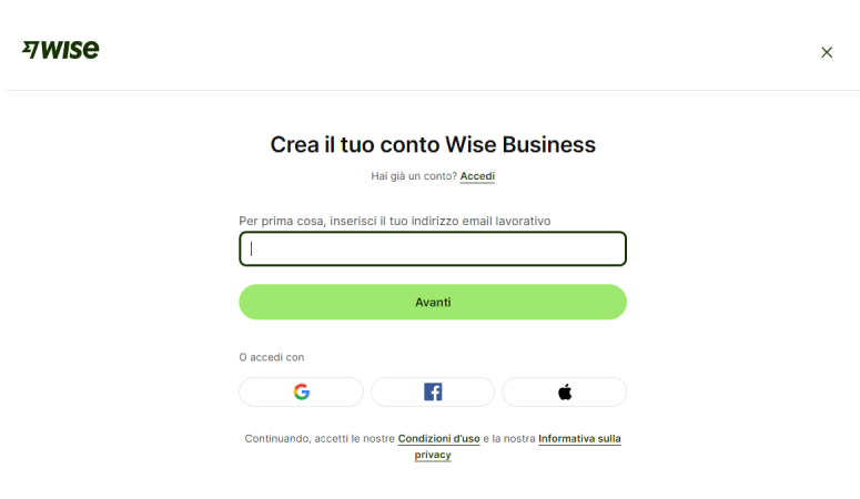 Come aprire un conto WIse