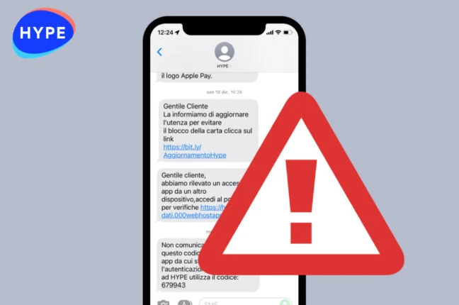 HYPE, attenzione alla truffa: clienti presi di mira da messaggi di phishing