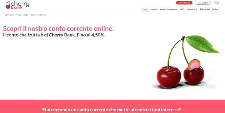 Conto Online Cherry Bank