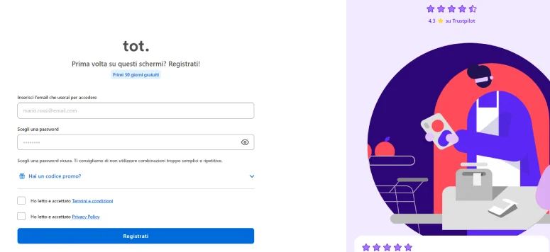 Come aprire un conto aziendale Tot