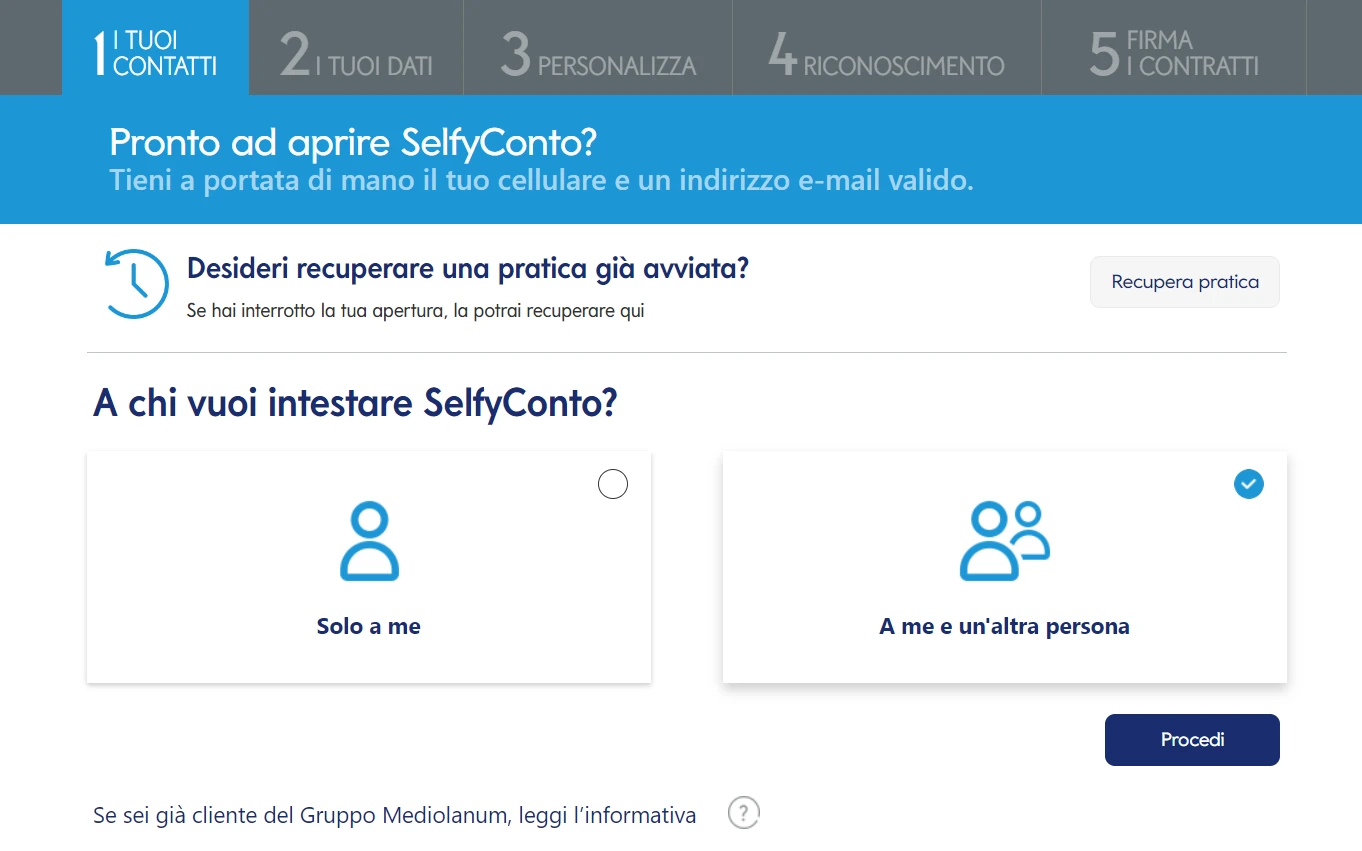 selfyconto cointestato