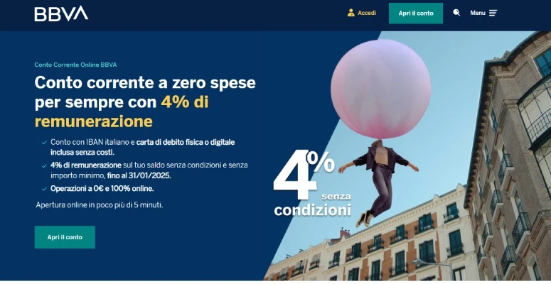 Conto corrente BBVA