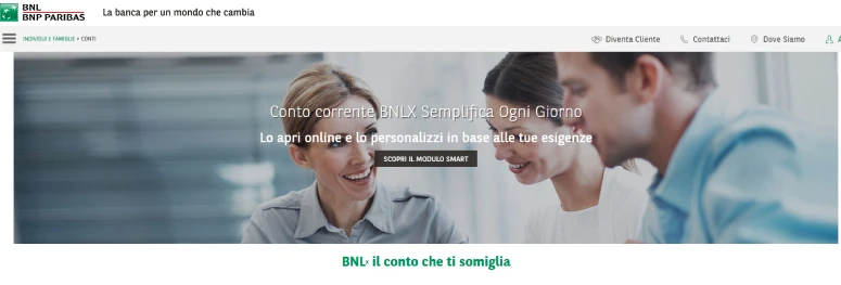 conto corrente bnl x