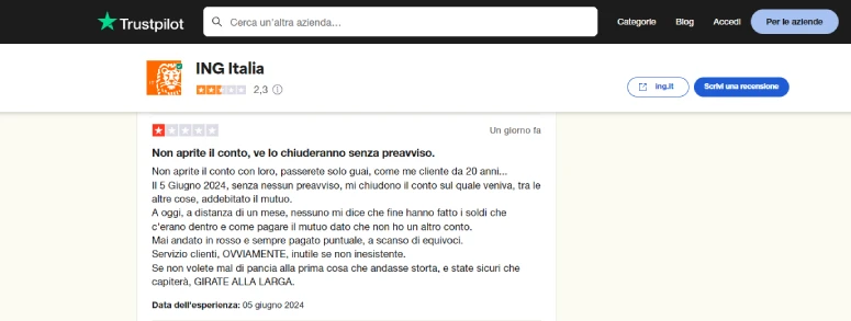 Chiusura conto ING 2