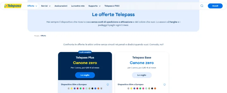 Quanto costa Telepass al mese