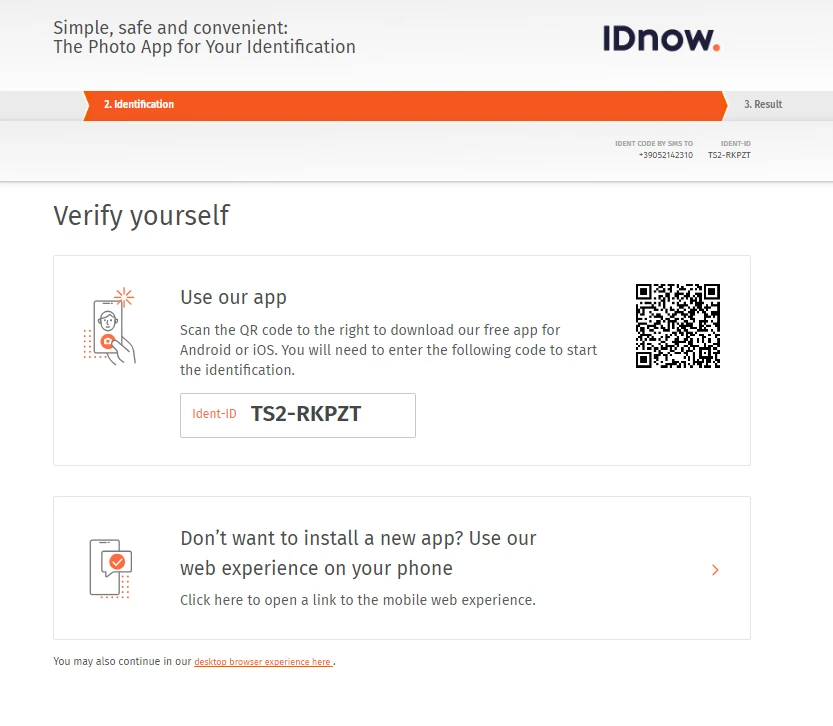 richiesta carta tf bank idnow