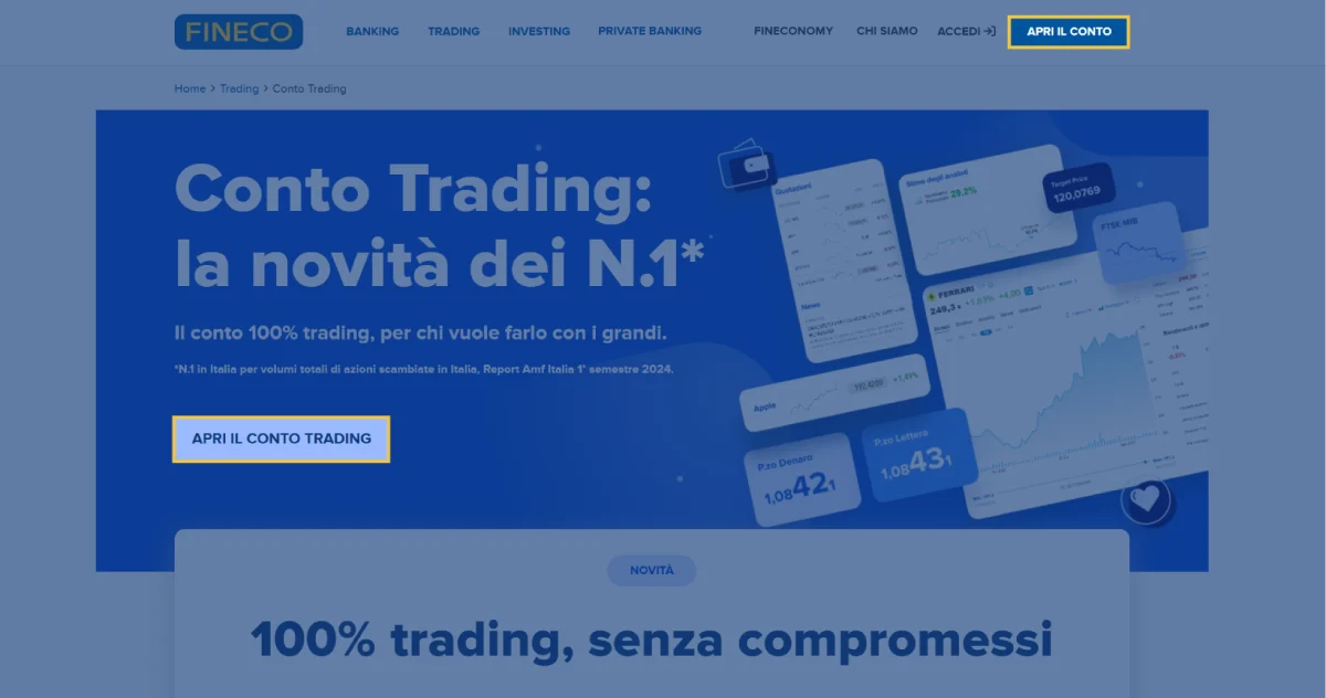 apertura conto trading fineco