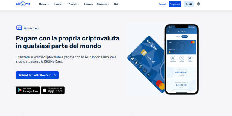 Carta crypto Bit2Me