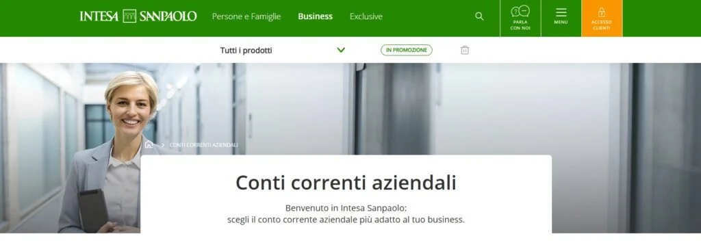 Conti correnti aziendali Intesa Sanpaolo