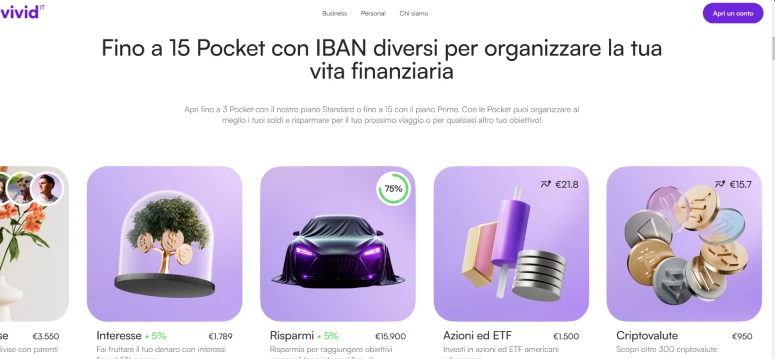 Conto corrnete Vivid per privati