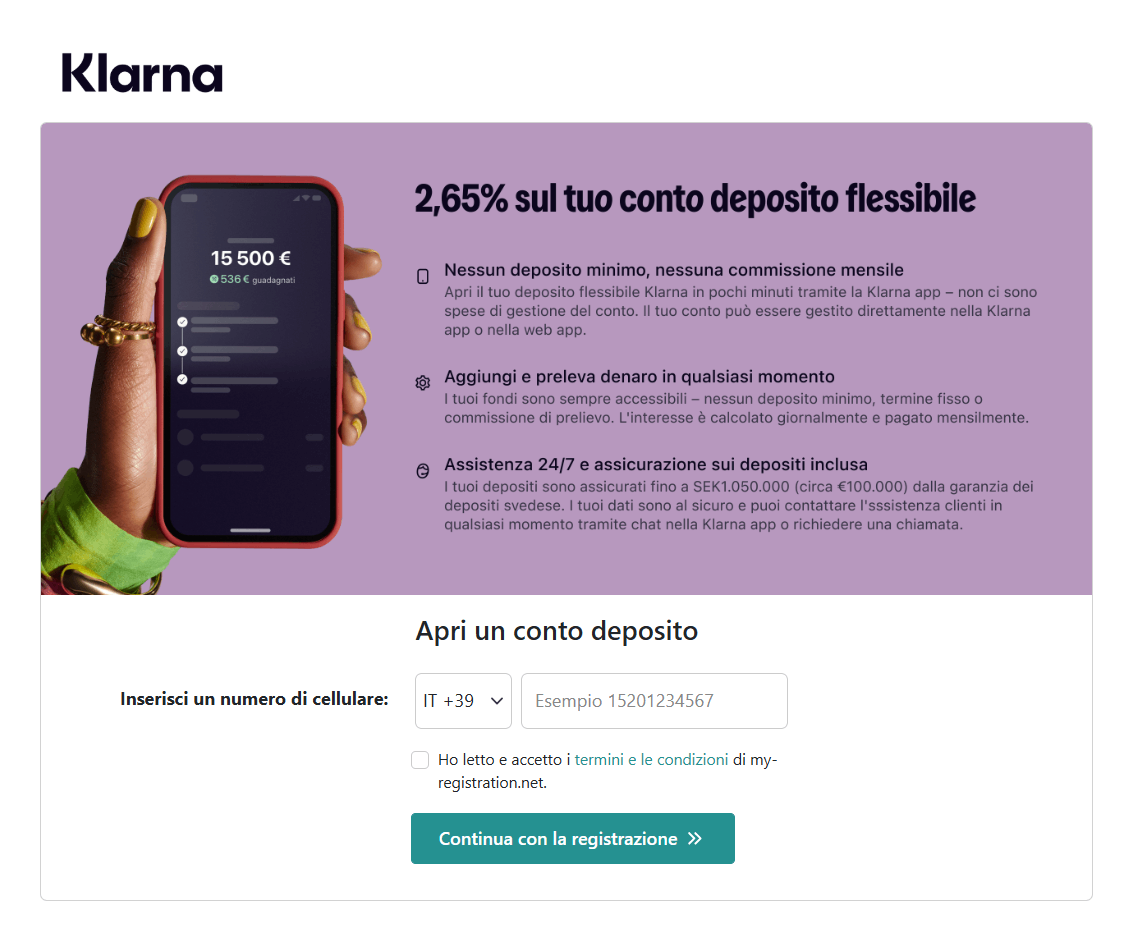 klarna login