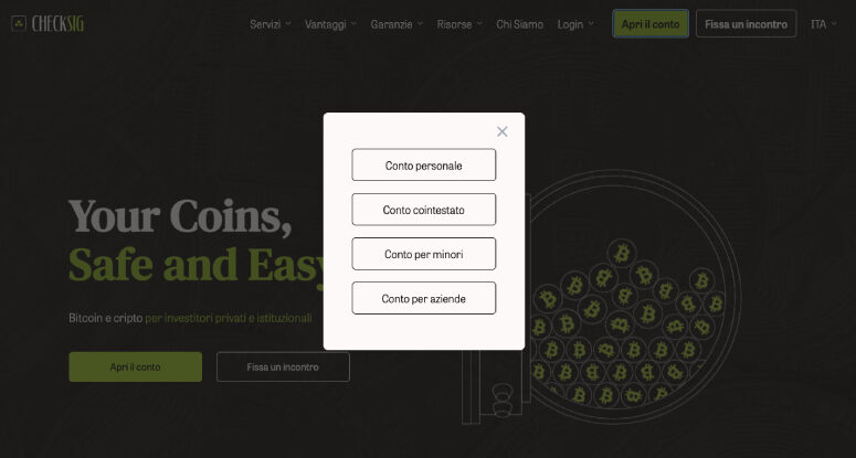 Apertura conto CheckSig