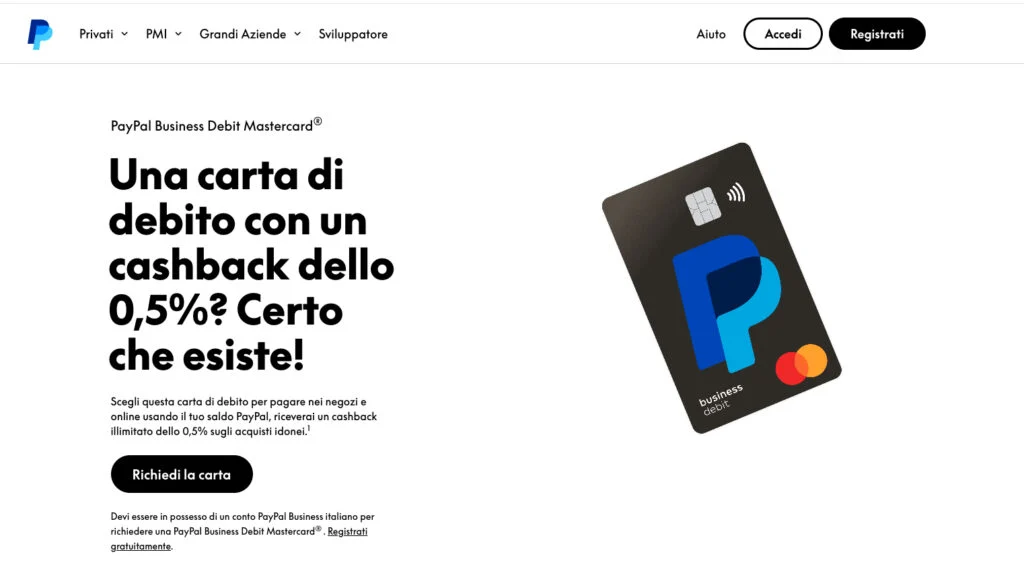 Come funziona la carta PayPal Business