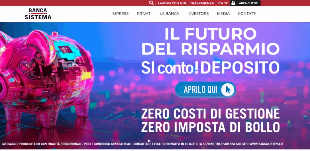 Conto deposito Banca Sistema