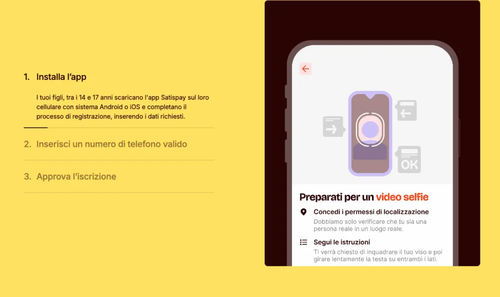Come richiedere Satispay per minorenni