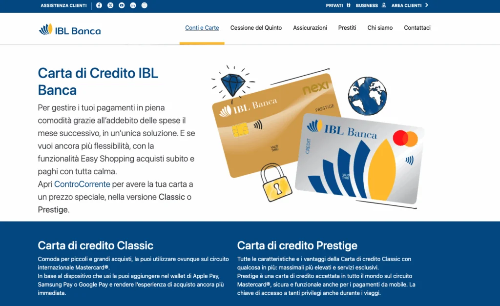 Carta di credito IBL Banca