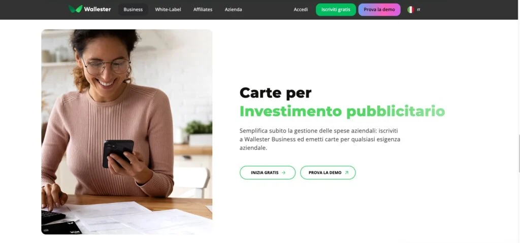 Carte virtuali per advertising Wallester