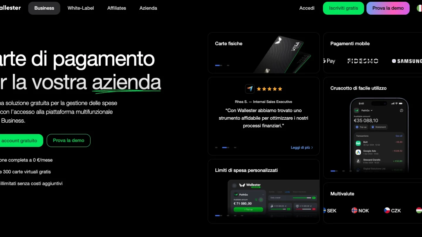 Carte virtuali Wallester Business