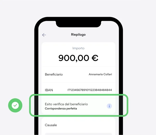 bonifico istantaneo corrispondenza perfetta