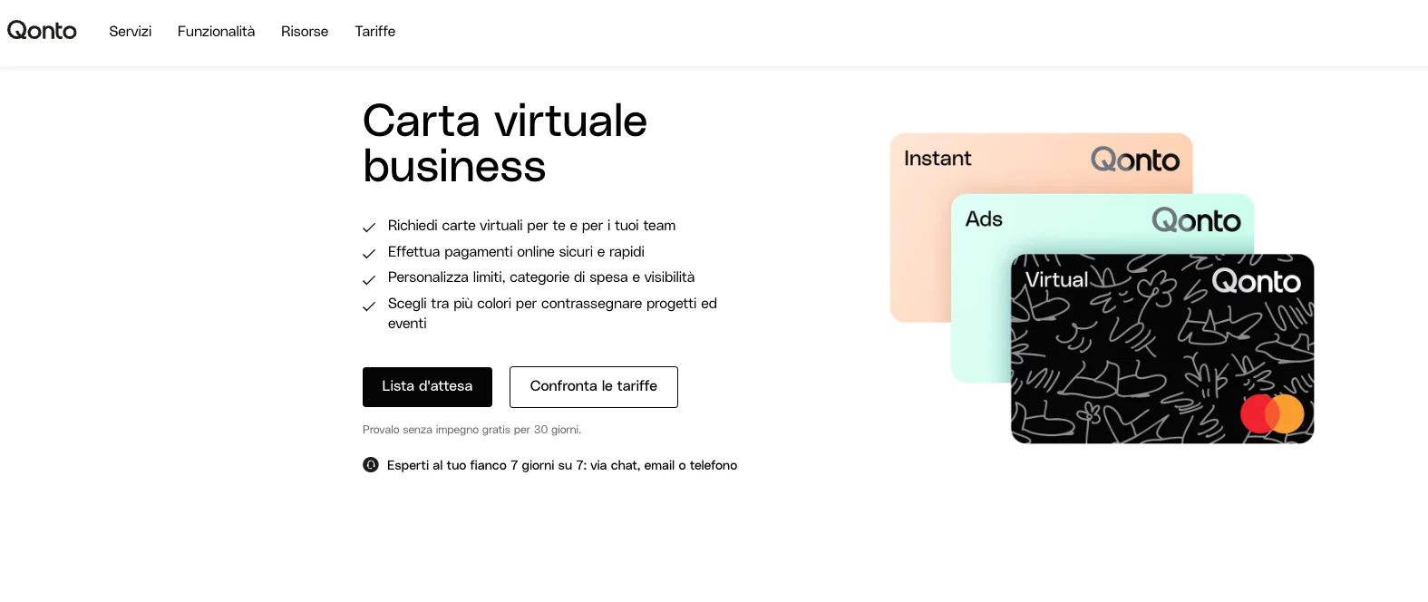 qonto carte virtuali