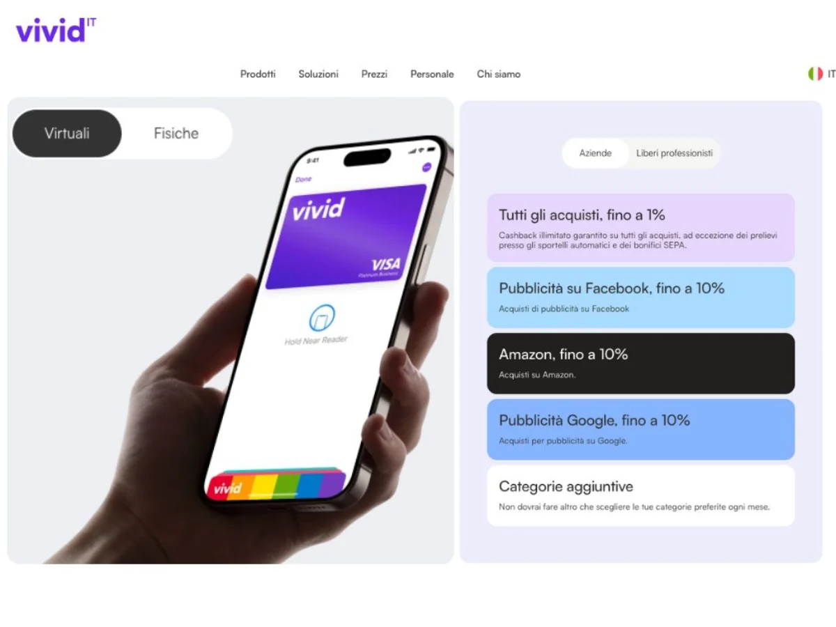 Carte virtuali Vivid Money Business1