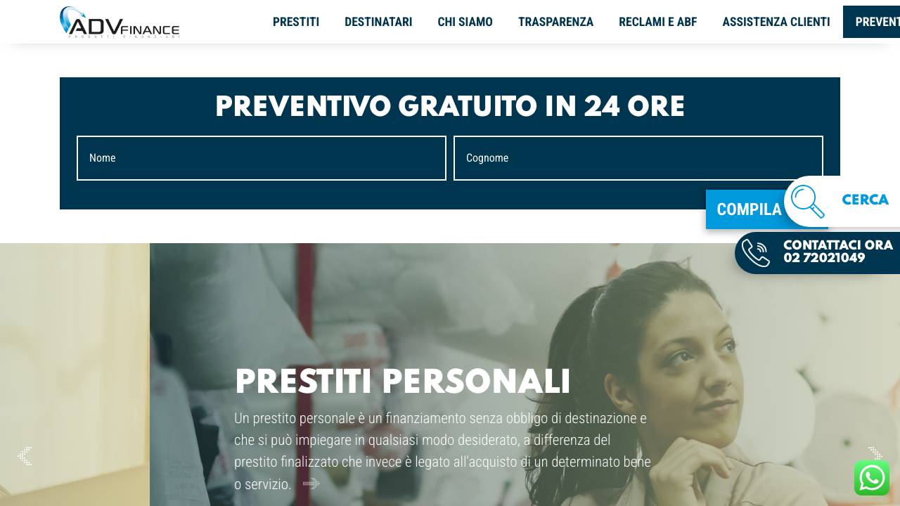 Homepage ADV Finance