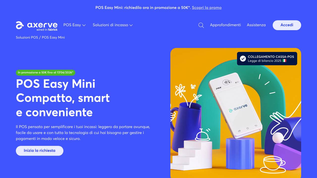 Homepage Axerve Easy Mini