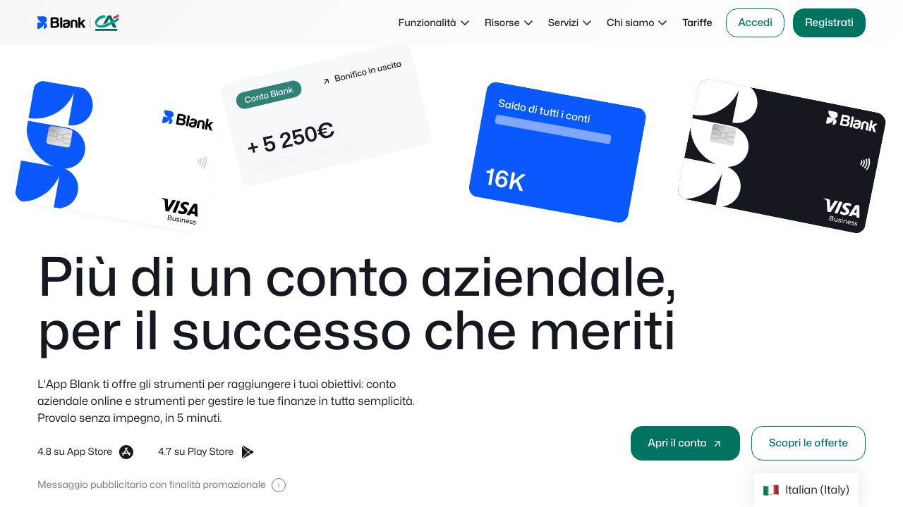 Homepage Blank Essenziale