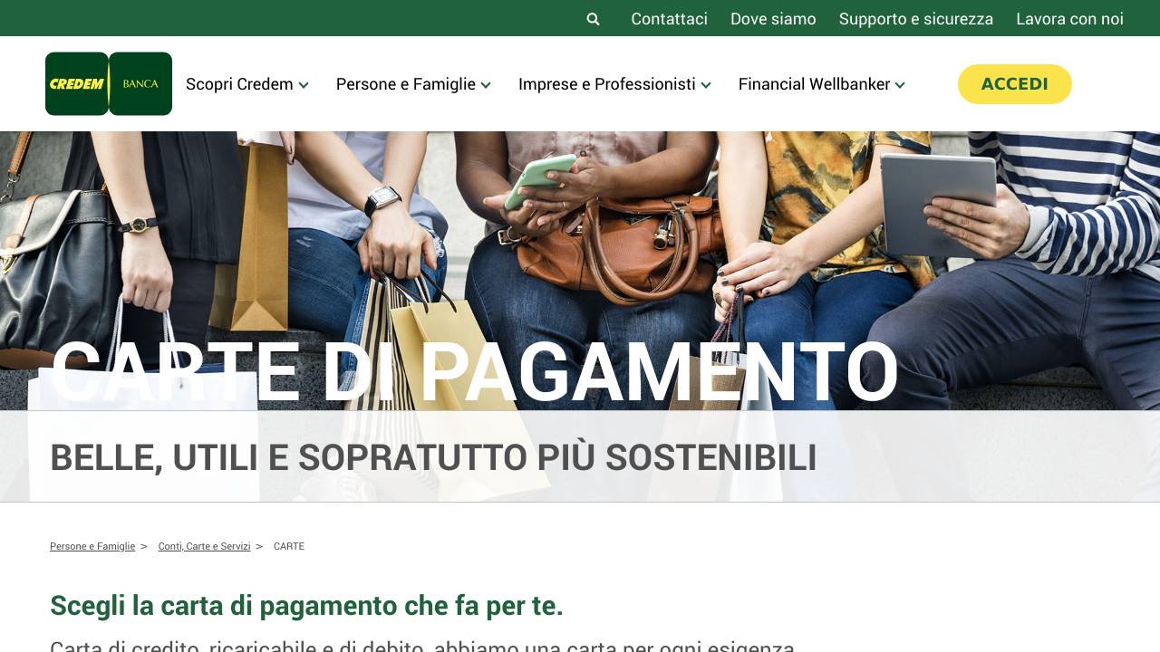 Homepage Credem Debit