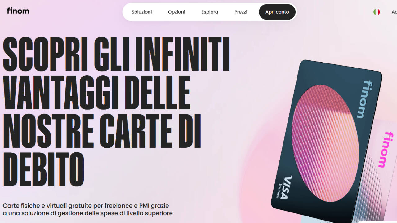 Homepage Carta virtuale Finom