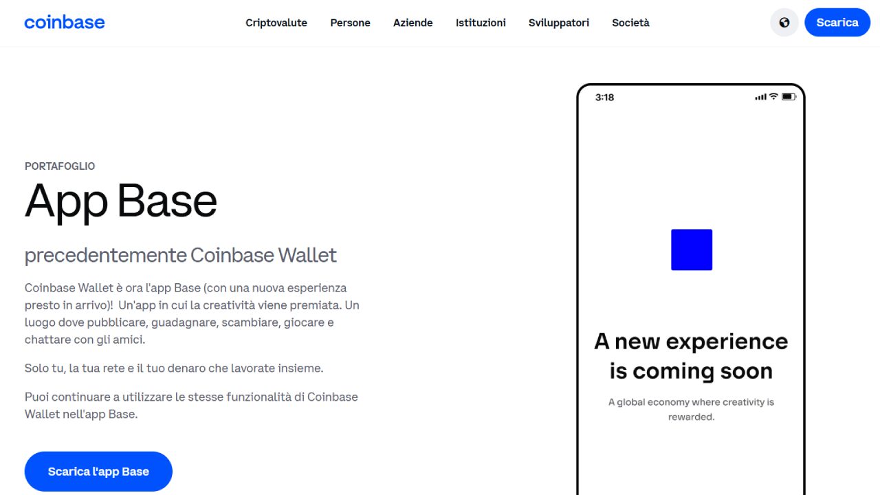 Homepage Coinbase Wallet