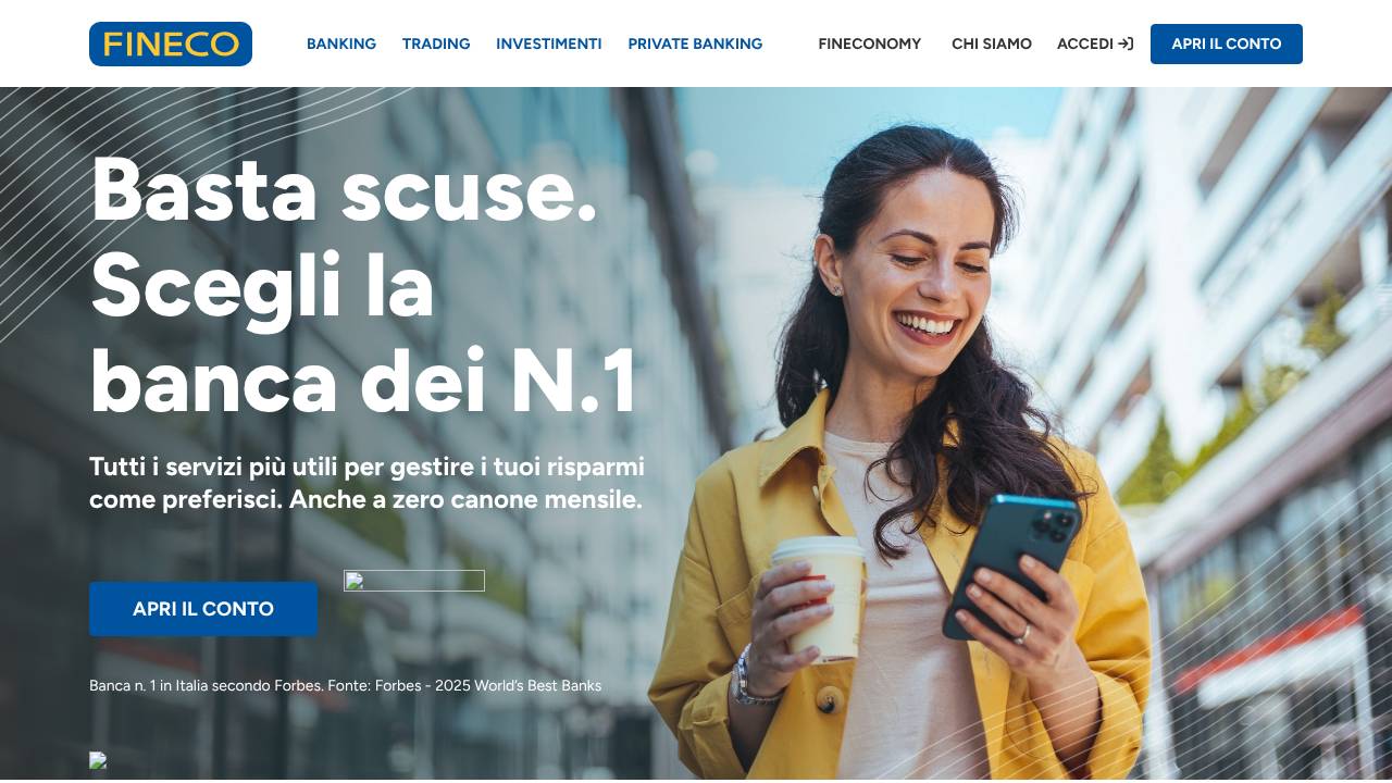 Homepage Conto Fineco Classic