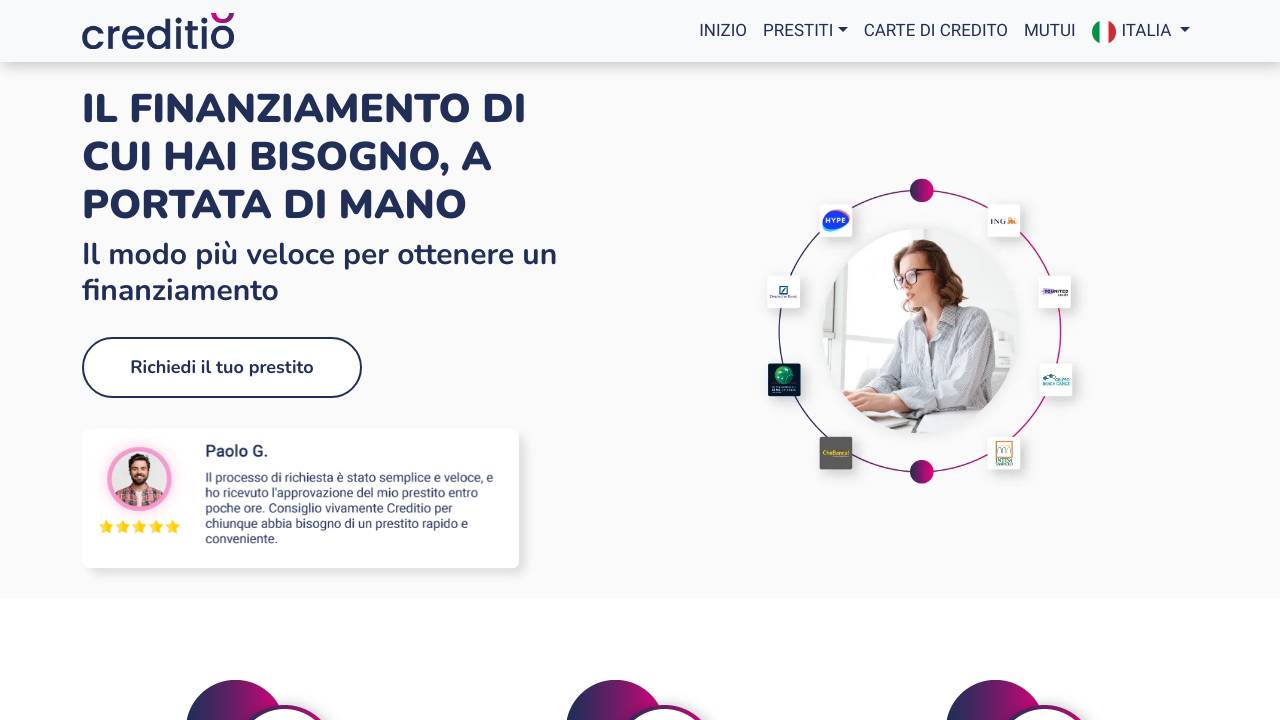 Homepage Creditio
