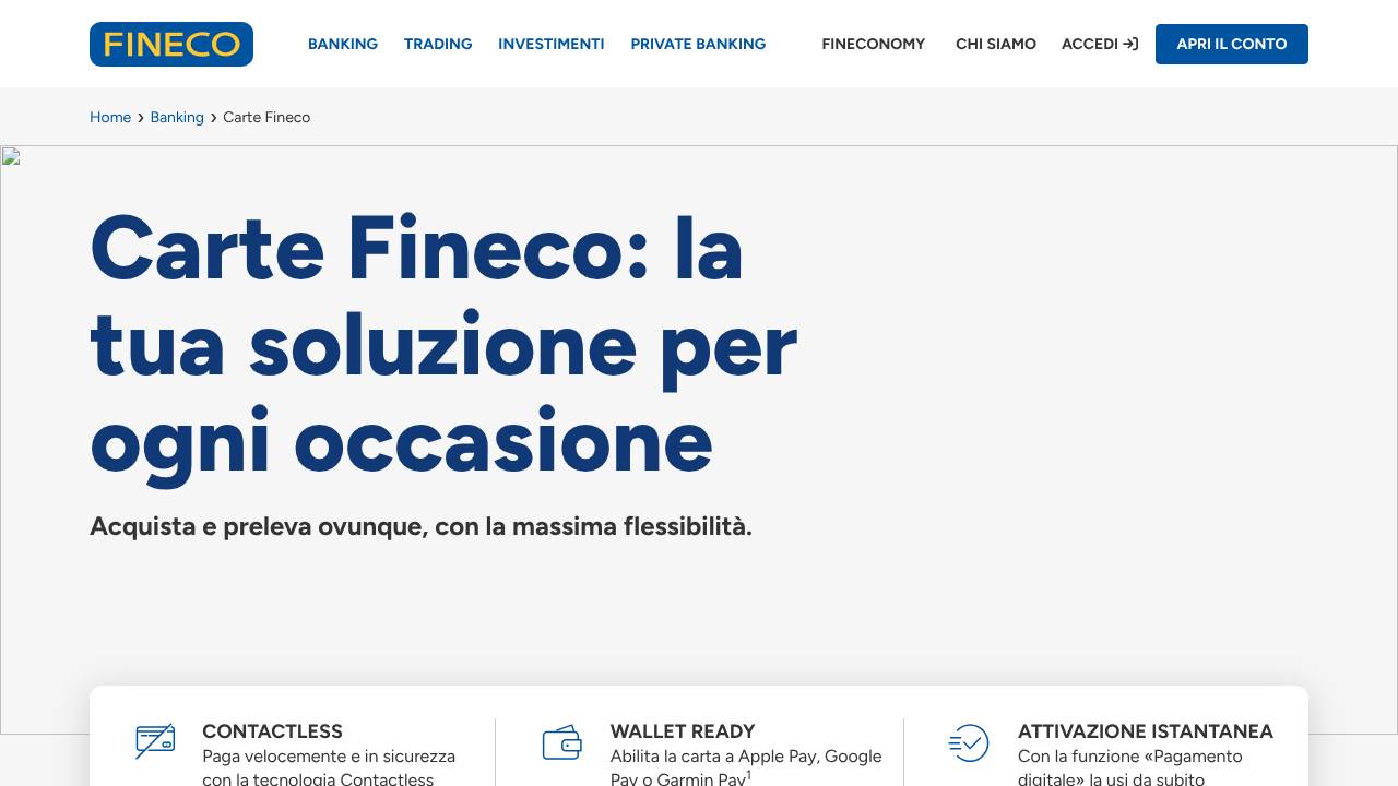 Homepage Fineco Credit Card