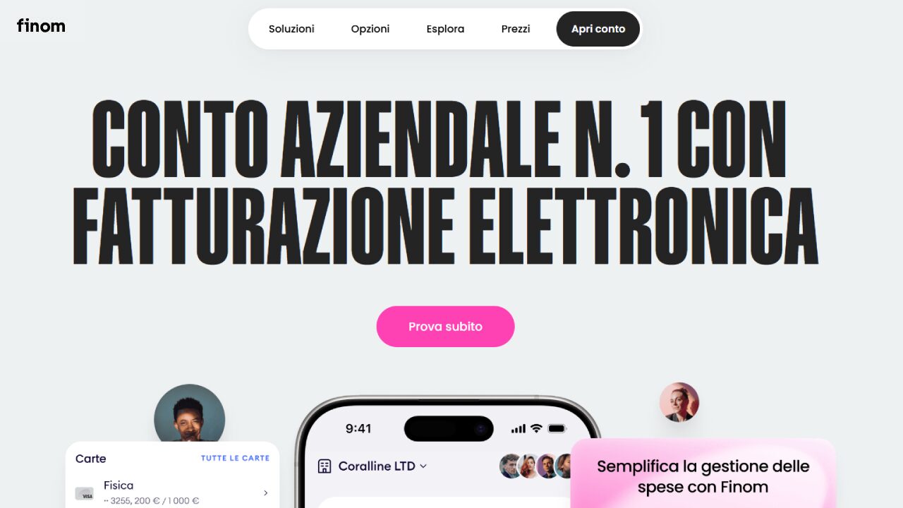 Homepage Finom Basic