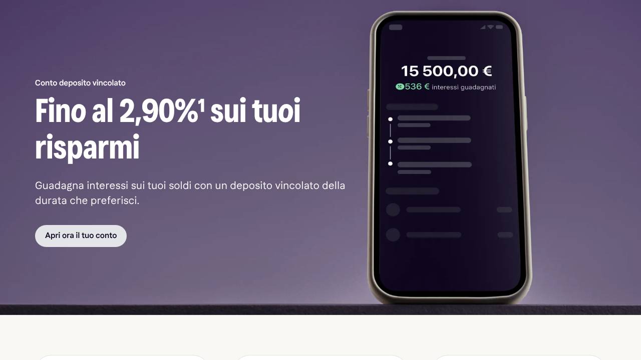 Homepage Klarna conto deposito vincolato